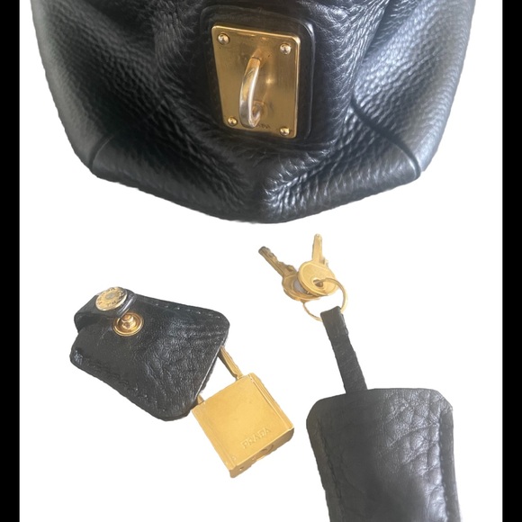 Prada vitello handbag 2way with strap crossbody authentic - Picture 3 of 10